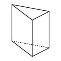 Triangle prisme icône illustration conception modèle vecteur