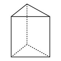 Triangle prisme icône illustration conception modèle vecteur