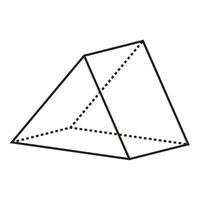 Triangle prisme icône illustration conception modèle vecteur