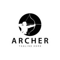 archer logo ancien conception vieux inspiration archer outil La Flèche modèle marque vecteur