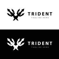 trident logo conception lance arme mer Roi poseidon Neptune symbole modèle vecteur