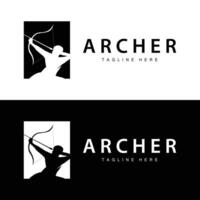 archer logo ancien conception vieux inspiration archer outil La Flèche modèle marque vecteur