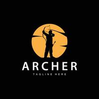 archer logo ancien conception vieux inspiration archer outil La Flèche modèle marque vecteur