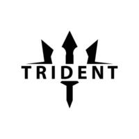 trident logo conception lance arme mer Roi poseidon Neptune symbole modèle vecteur