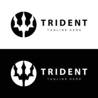 trident logo conception lance arme mer Roi poseidon Neptune symbole modèle vecteur