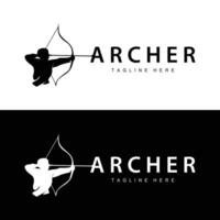 archer logo ancien conception vieux inspiration archer outil La Flèche modèle marque vecteur