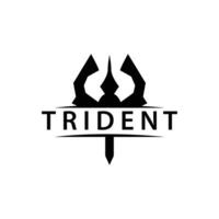 trident logo conception lance arme mer Roi poseidon Neptune symbole modèle vecteur