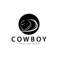 cow-boy chapeau logo chapeau illustration ligne Texas rodeo cow-boy modèle conception vecteur