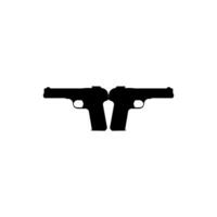 silhouette pistolet ou pistolet pistolet pistolet pour art illustration, logo, pictogramme, site Internet ou graphique conception élément vecteur