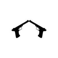 silhouette pistolet ou pistolet pistolet pistolet pour art illustration, logo, pictogramme, site Internet ou graphique conception élément vecteur