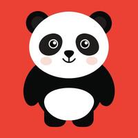 mignonne Panda ours avatar, dessin animé, illustration, art vecteur