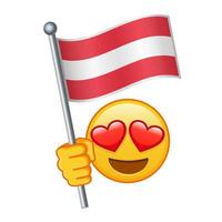 emoji avec L'Autriche drapeau grand Taille de Jaune emoji sourire vecteur