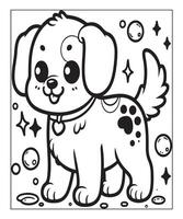 coloriage de chien pour les enfants vecteur