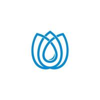 goutte eau fleur forme infini symbole logo vecteur