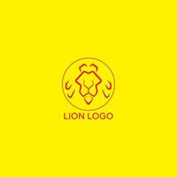 Lion logo et visage logo vecteur