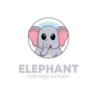 mignonne l'éléphant dessin animé icône illustration.animal icône illustration. plat style concept mignonne vecteur
