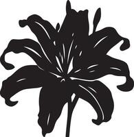 impressionnant fleur silhouette illustration vecteur