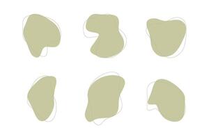 blobs fluide liquide formes symbole pictogramme visuel illustration ensemble vecteur