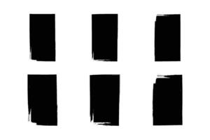 verticale rectangle forme glyphe grunge forme brosse accident vasculaire cérébral pictogramme symbole visuel illustration ensemble vecteur