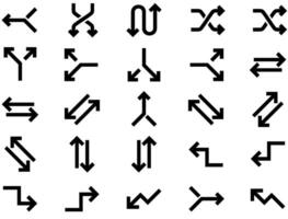 La Flèche glyphe icône pictogramme symbole visuel illustration ensemble vecteur
