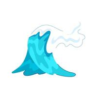 bleu océan vagues dessin animé illustration vecteur
