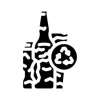 déchets déchets tri glyphe icône illustration vecteur