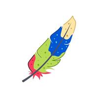 la nature plume exotique oiseau dessin animé illustration vecteur