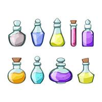 potion bouteille ensemble dessin animé illustration vecteur