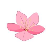Japonais Sakura Cerise fleur dessin animé illustration vecteur