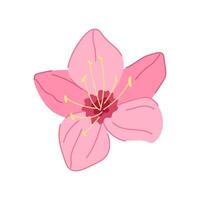 fleur Sakura Cerise fleur dessin animé illustration vecteur