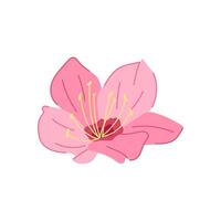 Japon Sakura Cerise fleur dessin animé illustration vecteur