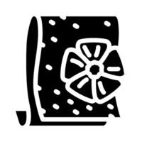 lin nettoyage glyphe icône illustration vecteur