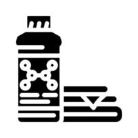 pourcentage perchloroéthylène sec nettoyage glyphe icône illustration vecteur