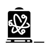 capteur quantum La technologie glyphe icône illustration vecteur