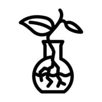 plante propagation Urbain jardinage ligne icône illustration vecteur