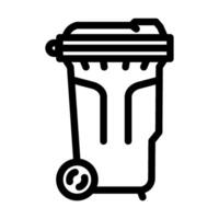 zéro déchets tri ligne icône illustration vecteur