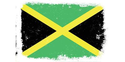 ancien plat conception grunge Jamaïque drapeau Contexte vecteur
