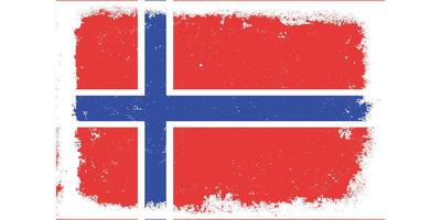 plat conception grunge Norvège drapeau Contexte vecteur
