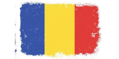 plat conception grunge Roumanie drapeau Contexte vecteur