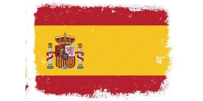ancien plat conception grunge Espagne drapeau Contexte vecteur