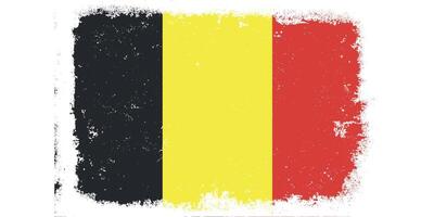 ancien plat conception grunge Belgique drapeau Contexte vecteur