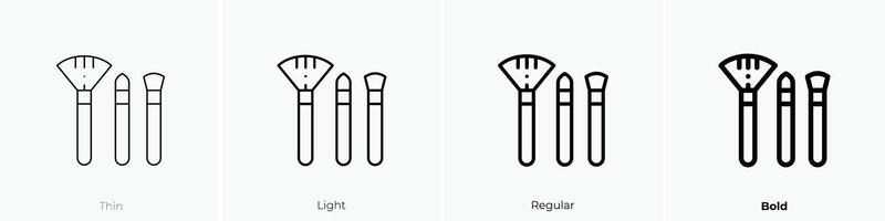 maquillage icône. mince, lumière, ordinaire et audacieux style conception isolé sur blanc Contexte vecteur