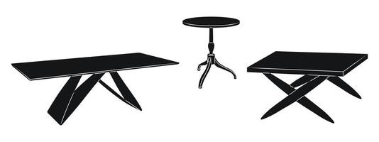 image de Célibataire les tables. pièce de le intérieur vecteur