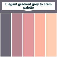 élégant pente gris à crème palette. 5 ensemble Couleur palette. magnifique Couleur palette vecteur