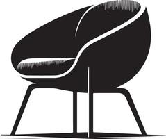 moderne chaise, noir Couleur silhouette vecteur