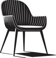 moderne chaise, noir Couleur silhouette vecteur