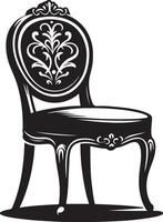 chaise silhouette royalties, noir Couleur silhouette vecteur