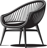 moderne chaise, noir Couleur silhouette vecteur