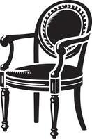 chaise silhouette royalties, noir Couleur silhouette vecteur