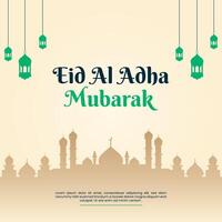 modèle de bannière de médias sociaux du festival islamique eid al adha mubarak vecteur